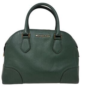 Michael Kors Dome Satchel Emerald Pebble Leather Bag Travel Shoulder Classic